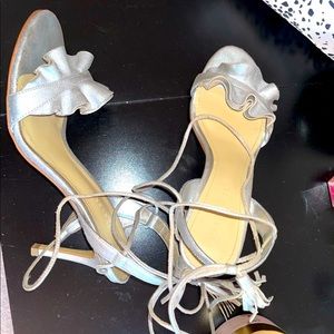 Marc Fischer silver strap sandal 👡